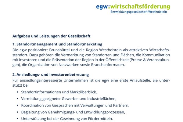 Info-Handout: EGW
