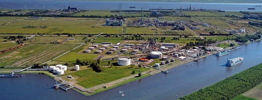Luftbild vom Industriegebiet Brunsbüttel